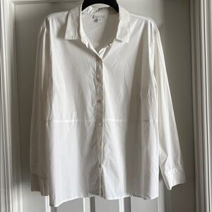 J.Jill White Shirt Collection  Button Down Classic Collared Shirt XLP